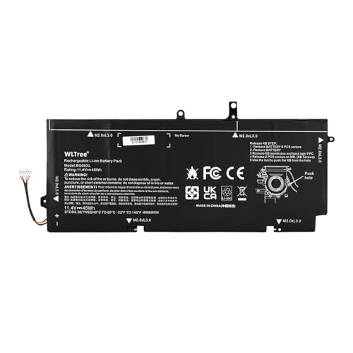 WLTree 45Wh BG06XL Batería para HP EliteBook Folio 1040 G3 Series V1A84EA V1B13EA 1EN19EA 1EN22EA 804175 1B1 804175 1C1 HSTNN IB6Z HSTNN Q99C 804175 181 805096 001 805096 005 BG06045XL Battery