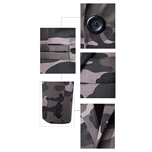 Jacket Blazer for Men, Camo Print Casual Outwear, Notched Collar Slim Fit Suit Jackets4