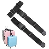Koffergurte 2 Stück, Gepäckgurte zum Verbinden von 3 Koffern, Verstellbare Koffergurt, Luggage Strap mit Schnallen für 2-3 Gepäckstücke, Nylon-Verpackungsgurte, Koffer Gurtband, Maximale Sicherheit