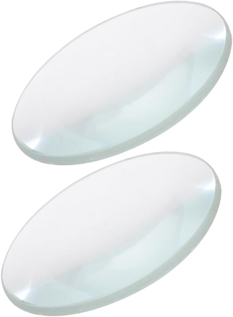 2pcs Double Convex Lens 30mm Diameter 50mm Focal Length Optical Glass for Physics Experiments and Educational Tools