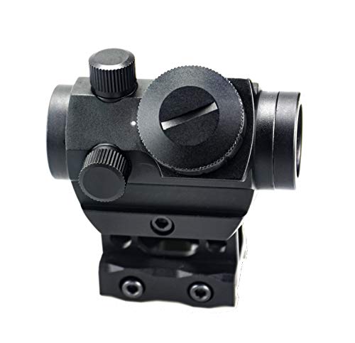 Hauska Tactical Red Dot Sight 1x25 1” Inch Riser Picatinny Mount Co witness Iron Sight 1 Inch Height 1/3 co-witness Red Dot Reflex Sight Scope - Image 2