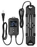 AQQA Aquarium Heater,64-95°F Fast Heating Double Quartz Glass Tube Fish Tank Heater,High-definition LCD Controller Displays Real-time...