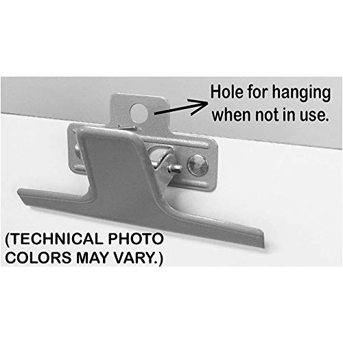 Prancheta MDF Branco A4 (23 x 33 cm) com Prendedor Metálico Color (6 Unidades), Acrimet (Prendedor R