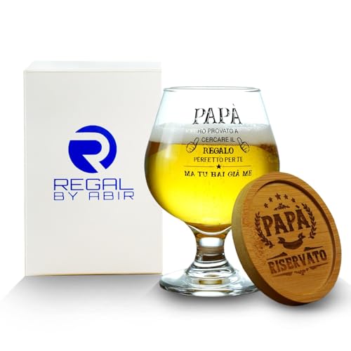 REGAL BY ABIR Father’s Day Gift Collectible Glass Goblet Engraved for the World’s Best Dad