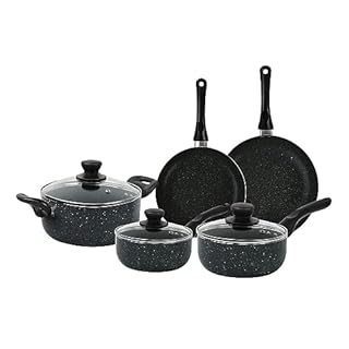 Velker - batteria da cucina a induzione 8 pezzi - kit pentole a induzione con rivestimento antiaderente adatto a tutti i piani cottura. Set pentole cucina