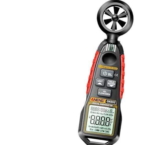 Anémomètre numérique GN302 portable pour mesure de vitesse du vent et température de l'air
