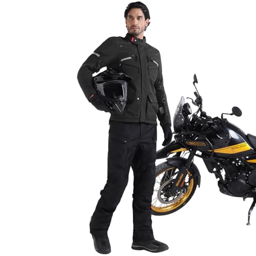 Image of Royal Enfield Nirvik V3 Riding Jacket | Protection: RE Ergo Pro Tech CE Level 2 at Shoulders & Elbows | Norman Tech CE Level 2 back protector, & XY CE Level 1 chest protectors | BLACK L