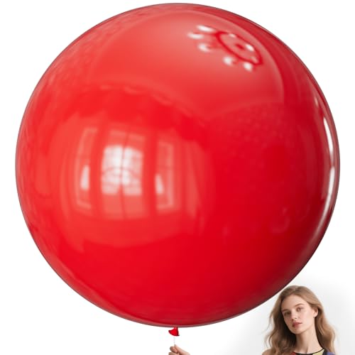 Image of Red Balloons, 9pcs 36 Inch Red Latex Balloons for Garland or Balloon Arch as Birthday Party Wedding Baby Shower Decorations