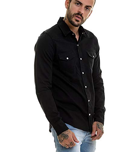 CAMISA JEANS PREMIUM MASCULINA SLIM FIT OFFERT (G)