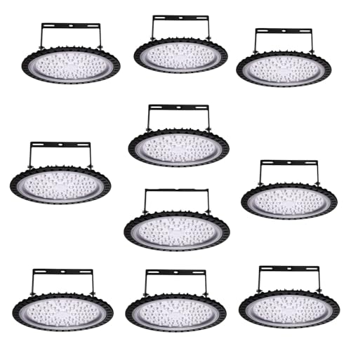 UFO LED High Bay Lights 200W 10 Packs,Super Bright 20000LM High Bay LED Shop Lights,6500K Daylight High Bay Light,Waterproof High Bay Lighting for Factory Warehouse Workshop