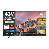 FPD チューナーレステレビ 43V型 4K Google TV ネット動画 スマートテレビ HDR10 Dolby Vision Dolby Atmos MEMCテクノロジー Google Cast内蔵 音声検索対応 VESA規格 （CG43-C2 2026年 モデル）