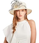 vimate Kentucky Derby Hats, Women's Organza Church Hat- Fascinator Bridal Floral Tea Party Weddin...