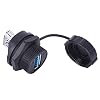 Waterdichte USB-connector Koperen contact PA66-isolator USB3.0 dubbel vrouwelijk + stofdicht deksel, waterdichte connector Industriële standaard dubbele kopkoppelingsadapter met stofkap