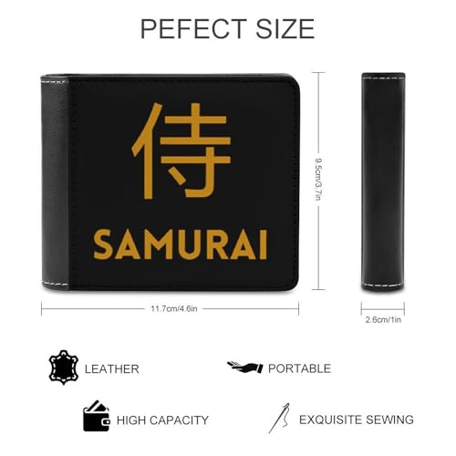 Samurai Logo Fashion Bifold Wallets for Men Women Slim & Thin Credit Card Holder Wallet Purse2