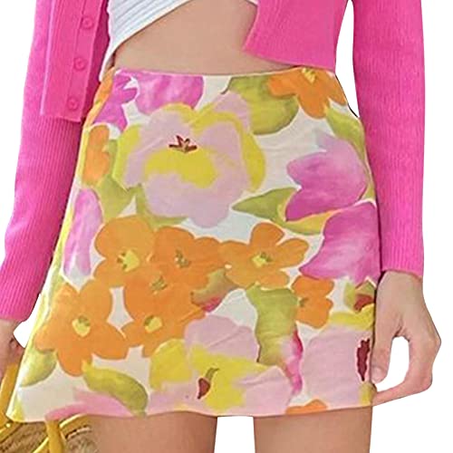 cypressen Jupe courte pour femme - Taille haute - Élégante - Ligne A - Style streetstyle Cover