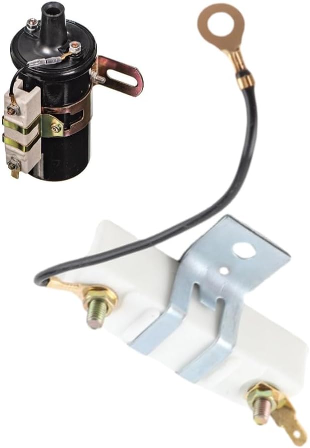 Ignition Coil Resistor,KIMISS Metal Ceramic Ignition Coil Ballast Resistor for 1.5 Ohm Classic Car for All 1.5 Ohm Coils