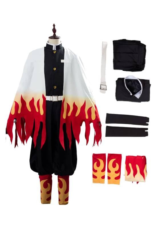 Daiendi Kyojuro Rengoku Cosplay Costume Kyojuro Kimono Anime Demon Hashira Costume Set Halloween Carnival M โ image 1