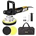 Exzenter Poliermaschine, 900W Polierer Ginour 2000-6400 RPM mit 150-mm Polierschwamm, abnehmbarer D-Griff und Seitengriff, zum Polieren von Auto, Boot, Haushaltsgeräten, Möbeln und KFZ