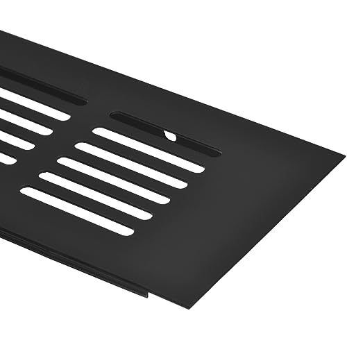 uxcell 1pcs Rectangle Ventilation Grille Aluminum Alloy Mesh Air Vent Cover Louvered Ventilation Cover for Cabinet Wardrobe Shoe Cabinet Closet 225x60mm / 8.86"x2.36" - Image 4