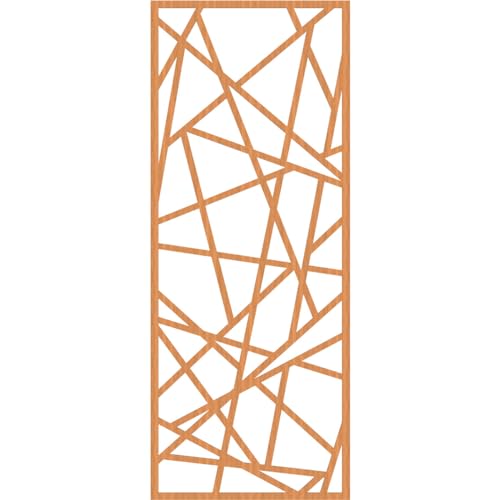 Image of Conway Decorative Pierced Fretwork Wood Wall Panels, 33 3 /8 inchW x 84 3 /8 inchH x 1 /4 inchT, Cherry