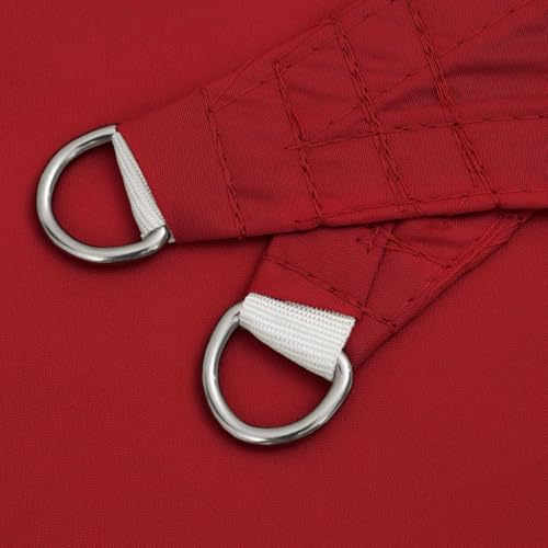 Voile d'ombrage carré 4x4 m imperméable rouge protégeant de la pluie