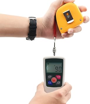 Digital Force Gauge Push and Pull Tester Dynamometer Pressure LCD High Precision Thrust Meter Measuring Instruments of 4 Measurement Units N/Kg/Lb/Oz-10N