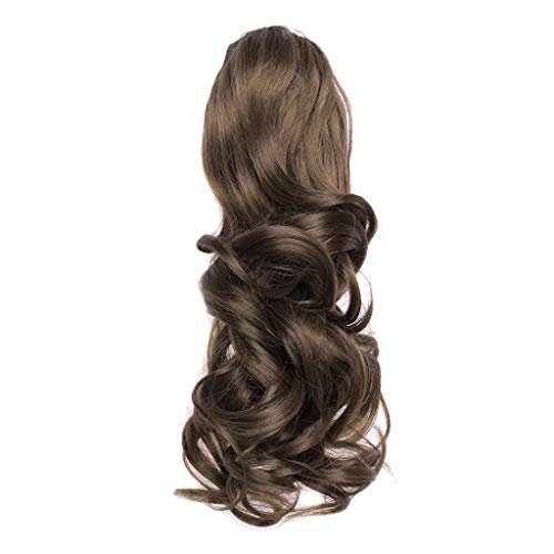 DYNWAVE Garra de Extensão de Rabo de Cavalo em Fibra Sintética Longa Reta para Cabelos Cacheados - G