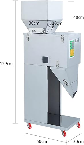 Miniatura 3 de Máquina de llenado de polvo, máquina automática de llenado de estanterías de partículas de 10 ~ 35.24 oz, llenadora de harina de acero inoxidable de