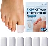 Dr. Frederick's Original 4 Piece Gel Toe Caps - Prevents Callus & Blistering - For Men and Women - Medium