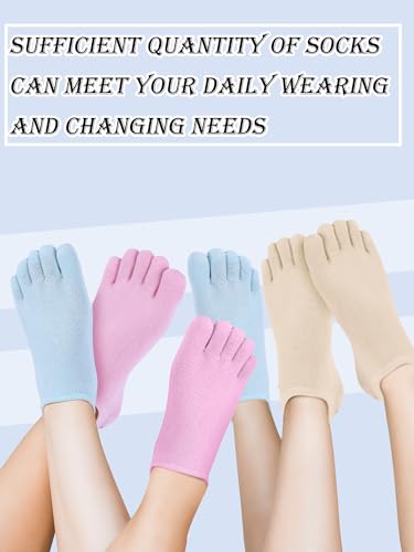Image of Bencailor Women Toe Socks Cotton No Show Sock | 6 /12 Pairs Low-cut Socks with Toes Separated, Soft Breathable Cotton, Ankle Five-finger Sock for Running Athletic Daily Wear