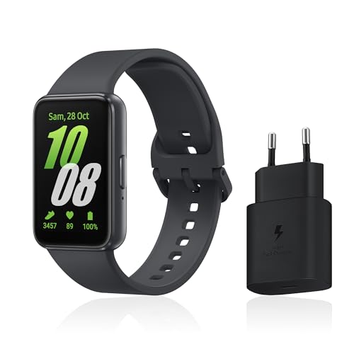 Samsung Galaxy Fit3, Bracelet connecté, Chargeur Secteur Rapide Inclus, écran 1,6’’,...