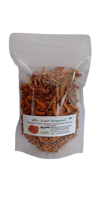 Juan Organic Organic Pure Dried Turmeric Roots -100 GMS