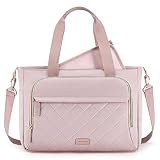 mommore Diaper Bag Tote Small Baby Bag with Insulated Pockets, Lightweight Mommy Tote with Stroller Straps, Nurse Gym Travel (b-Pink)
