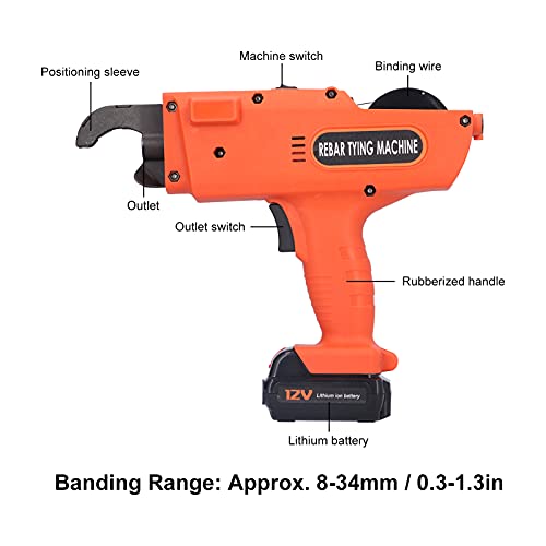 Máquina de amarrar vergalhão elétrica ABS de aço de alto carbono, ferramenta de amarração totalmente