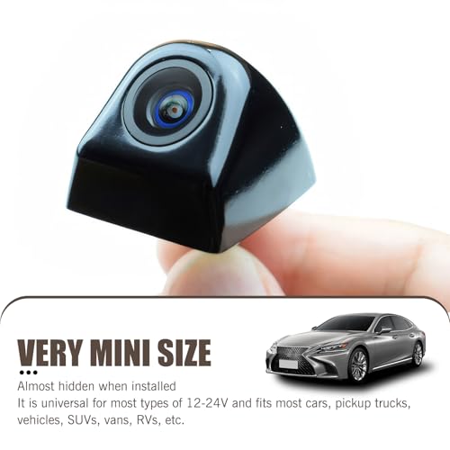 Image of 1 PC Car Rear View Camera, 1.14 inch x 1.3 inch x 0.39 inch Metal 170 Degree Wide Angle IP68 Waterproof Four Pin Ultra High Definition Night Vision Reversing Camera, Universal for Cars (Black)