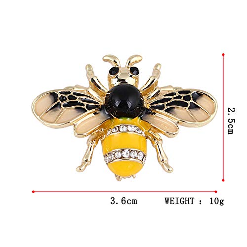 Image of Crystal Bee Pearl Brooches Exquisite Insect Bee Brooches Pins for Women