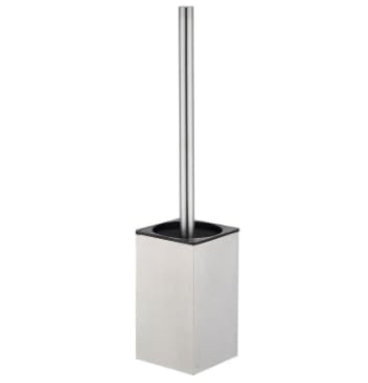 Xiovgriokk Silver Toilet Brush And Holder Set—Features A Stainless Steel Handle And A Square, Freestanding Design That Saves Storage Space(,Freestanding)