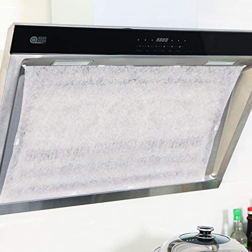 Kitchen/Range Hood/Oil Absorbing Paper/Range Hood/Oil Resistant Sticker/High Temperature/Filter Membrane/Universal Film/Mesh Cover, 12 Sheets #TOP1