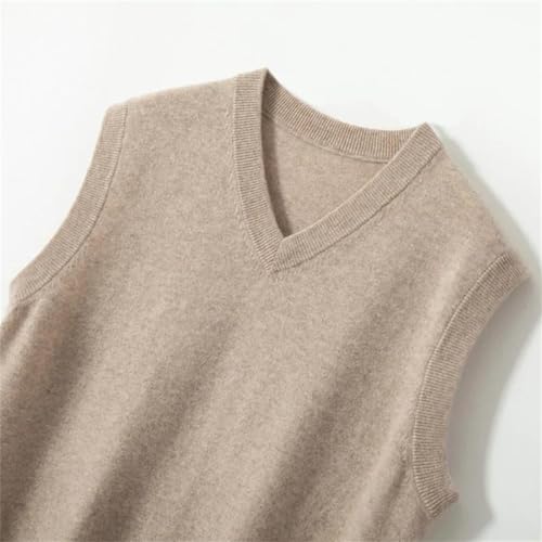 100% Soft Cashmere Sleeveless Cashmere Vest Men Work Sweater Solid Color Knitted Waistcoat2