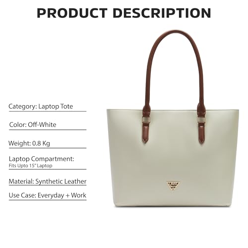 Image of Lavie Signature Women's Detroit Pro Laptop Tote Handbag for Women | Fits Upto 15 Inch Laptop | Laptop Bag for Work | Ladies purse | Stylish Shoulder Bag | Gift For Women