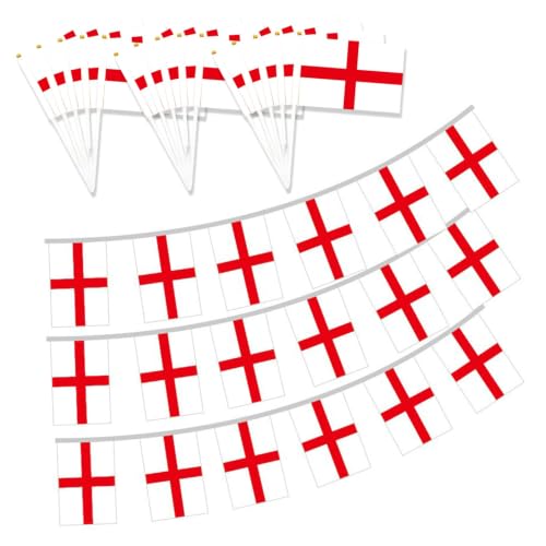 Banderines de fútbol de Inglaterra y juego de banderas para el día del juego 2