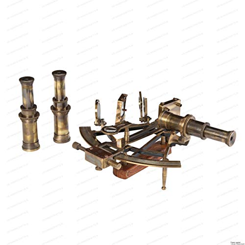 US HANDICRAFTS 8 Inch Maritime Antiques Marine Captain Sextant - Brass Nautical Sextant