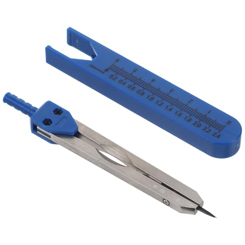 Ciieeo Medical Ekg Caliper Divider Calipers for Doctor Nurse Metal Screw-mount Precision Measuring Tool with Storage Case Blue Measurement Aid
