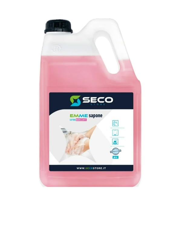 SECOSTORE - EMME SOAP IGIENIZZANTE - sapone liquido per le mani con igienizzante - 12 taniche da 5 litri