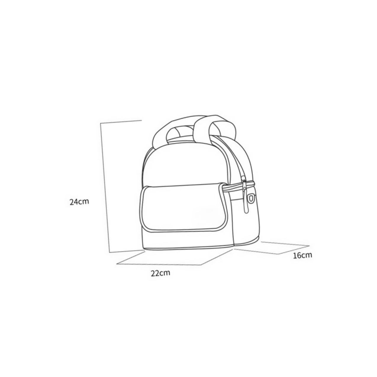 Bolsa para Biberones de Doble Capa Aislamiento Térmico de 14 Horas, Material de Poliéster y Algodón, Bolsillos Laterales y Red Trasera para Lactancia y Almacenamiento Portátil