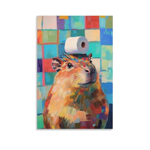 Canevas Diamant Capybara 50x60cm Broderie Point de Croix