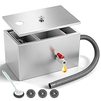 YUCHENGTECH öLabscheider Abwasser 22L 40x24x23cm Fettabscheider Gastronomie Kommerzieller Fettabscheider Fettabscheider Gastronomie mit 1 oberen Einlass für Restaurant Küchen Abwasser