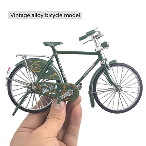 Ailejia Vintage Metal Bicycle Ornaments Desktop Mini Retro Style Alloy Classical Bike Toy Figurines Bike Home Decoration For Children Toys Gifts (Men's Bike Green) #TOP4
