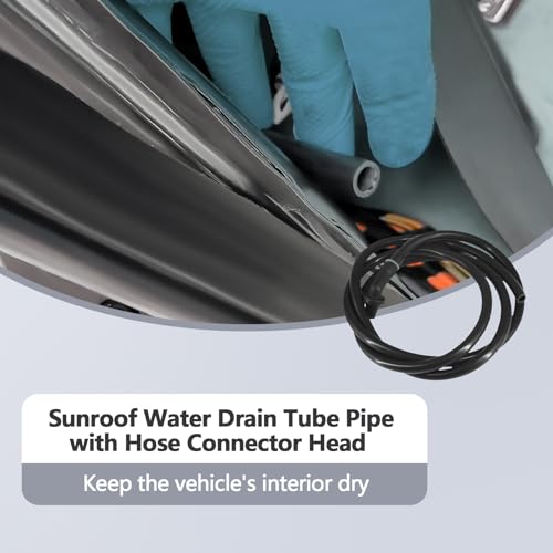 Sunroof Water Drain Tube Pipe with Hose Connector Head Compatible with 2005-2009 Land Rover LR3, 2010-2016 Range Rover Sport LR4 Replaces EEH500023 by Quealzara - Image 2