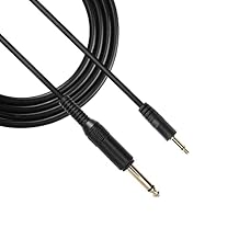 1/8 to 1/4 Mono Cable,3.5mm 1/8" TS Mono Male to 6.35mm 1/4" Mono Male Audio Cable for Amplifier, Laptop,Guitar1M/3FT